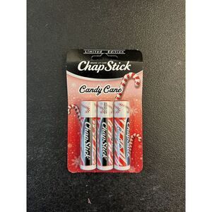 ChapStick Lip Balm Candy Cane Limited Edition Holiday Flavor 3 Pack‎ NEW - #327